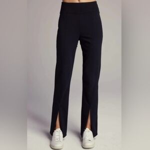 Sundays Cullen Split Front Hem Pants Black